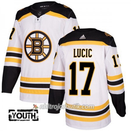 Barn Ishockey Boston Bruins Tröja Milan Lucic 17 Adidas 2017-2018 Vit Authentic